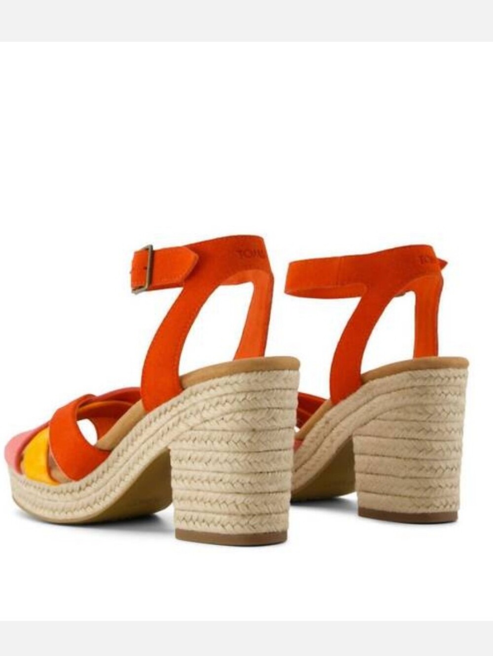 TOMS Majorca Strappy Sandal Flame Suede Size 8 NWT - Picture 4 of 11